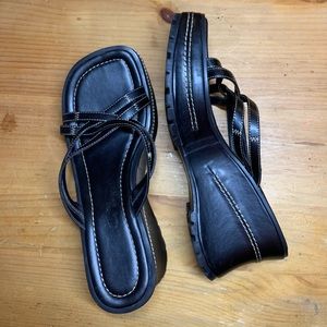 Sandals black platform